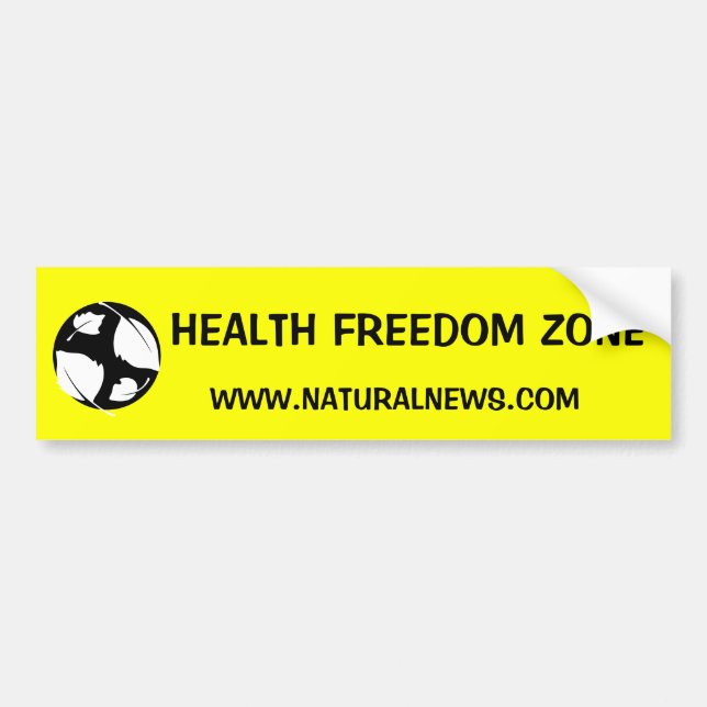 Pegatina de la zona de la libertad de la salud (Frente)
