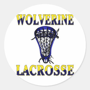 Pegatina de Lacrosse Mascot Wolverinies
