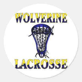 Pegatina de Lacrosse Mascot Wolverinies