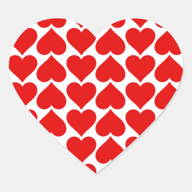 Pegatina de las baldosas del corazón (Anverso)