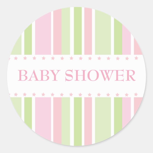 Pegatina de las barras y estrellas (rosado-verde) (Anverso)