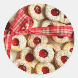 Pegatina de las cookies de azucar en polvo