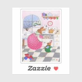 Pegatina de las cookies de Bunny Baking