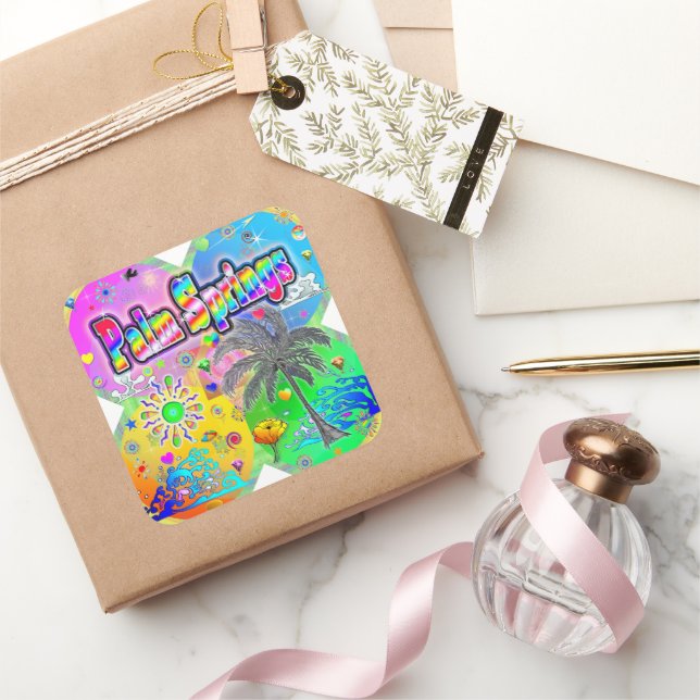 Pegatina de las estaciones de Palm Springs Quadro (Regalar)