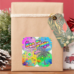 Pegatina de las estaciones de San Diego Quadro