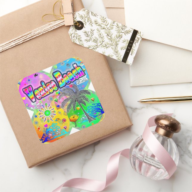 Pegatina de las estaciones de Venice Beach Quadro (Regalar)