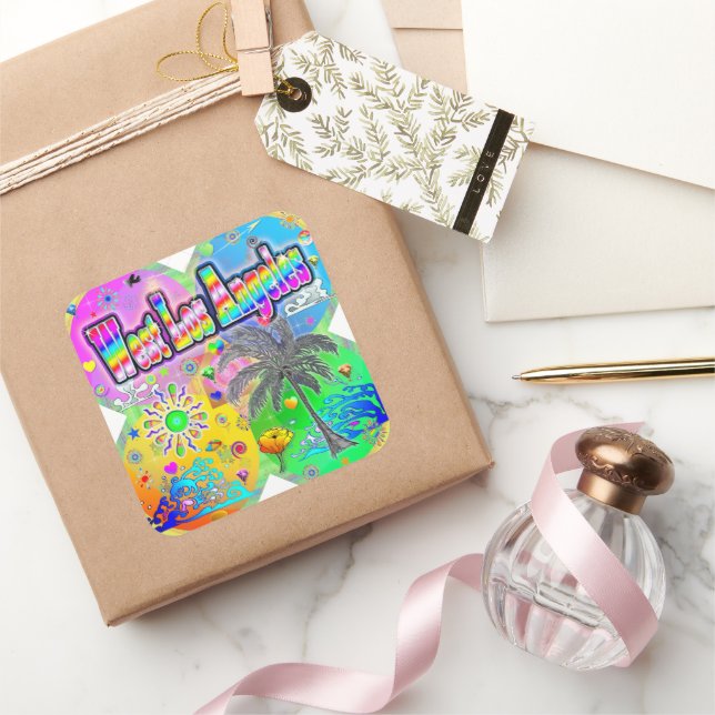 Pegatina de las estaciones de West Los Angeles Qua (Regalar)