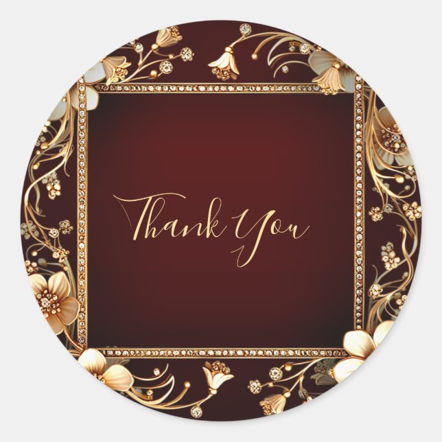 Pegatina de las flores doradas de Borgoña (Anverso)