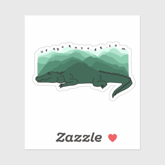 Pegatina de las montañas Gator (Hoja)