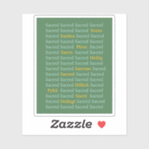 Pegatina de las palabras sagradas