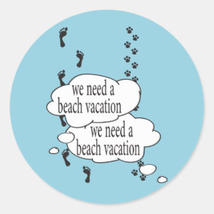 Pegatina de las vacaciones de la playa