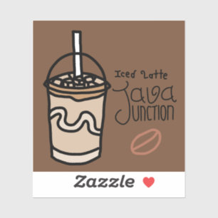 Pegatina de latte de inserción de Java con texto