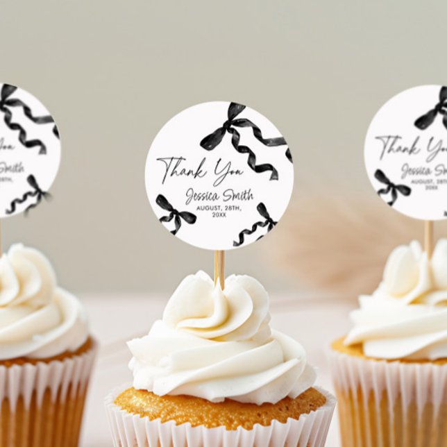 Pegatina de lazo negro de agradecimiento (Subido por el creador)