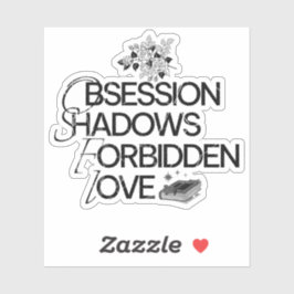 Pegatina de lectura de romance oscuro