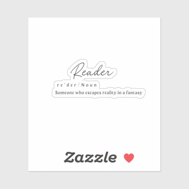 Pegatina de lectura W/ Definición (Hoja)