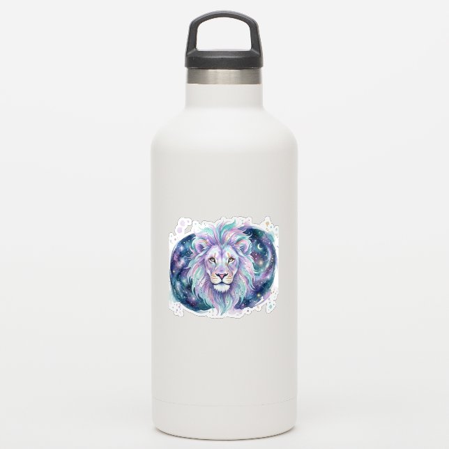 Pegatina de león celestial (Botella de agua)
