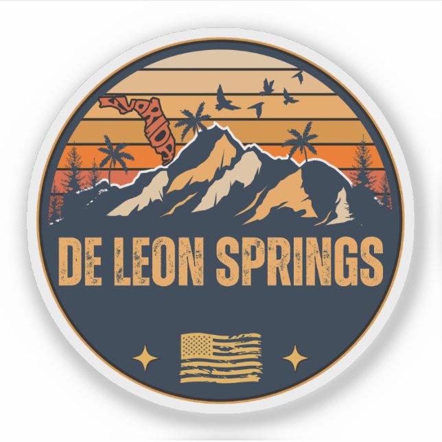 Pegatina De Leon Springs, Florida  (Anverso)