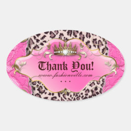 Pegatina de leopardo de la moda Jewelry Crown Pink