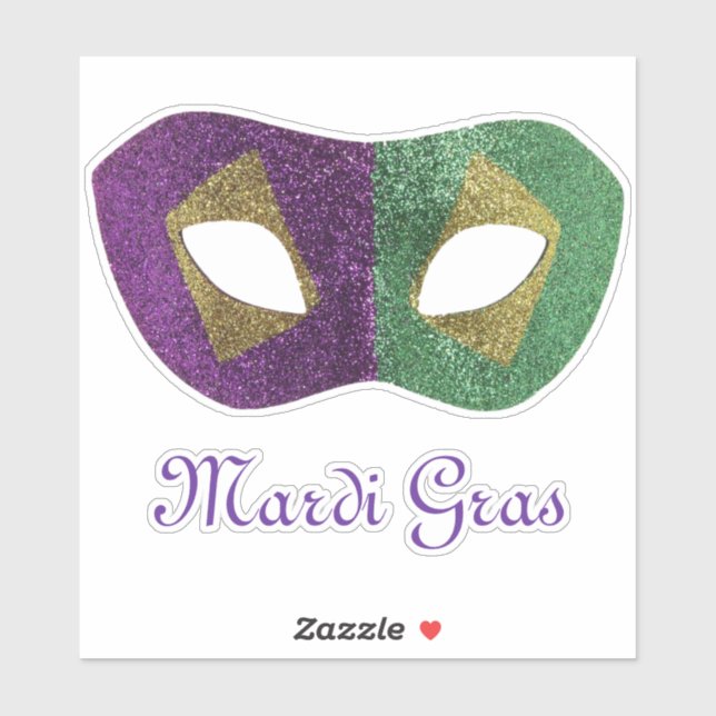 Pegatina de Les Couleurs de Mardi Gras (Hoja)