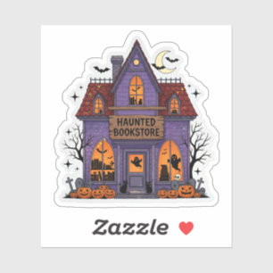 Pegatina de librería encantada - Halloween adorabl