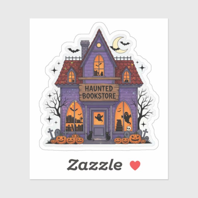 Pegatina de librería encantada - Halloween adorabl (Hoja)