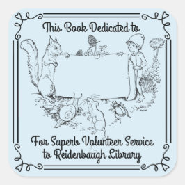 Pegatina de libros Voluntarios de la Biblioteca. N