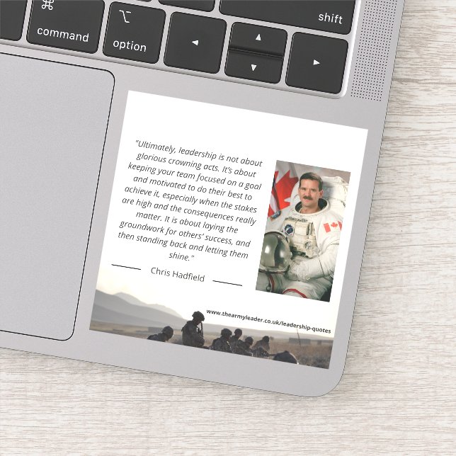 Pegatina de Liderazgo de Chris Hadfield (Detalle)