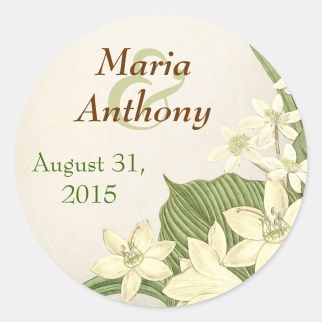 pegatina de lily boda (Anverso)