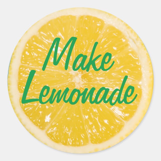 Pegatina de limón. Haz Lemonade. (Anverso)
