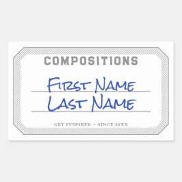 Pegatina de limpieza de etiquetas de la libreta de