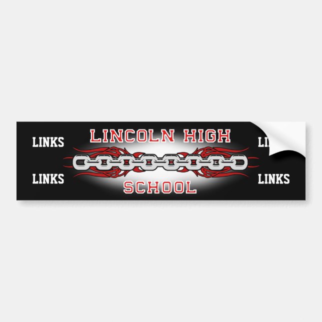 Pegatina de Lincoln High School Links Bumper (Frente)