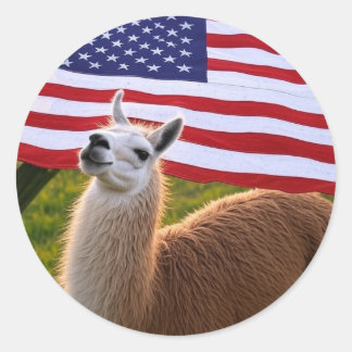 Pegatina de Llama Americana