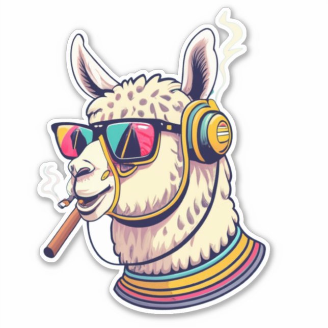 Pegatina de Llama Favor (Anverso)