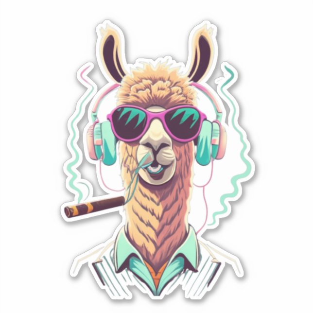 Pegatina de Llama Favor (Anverso)