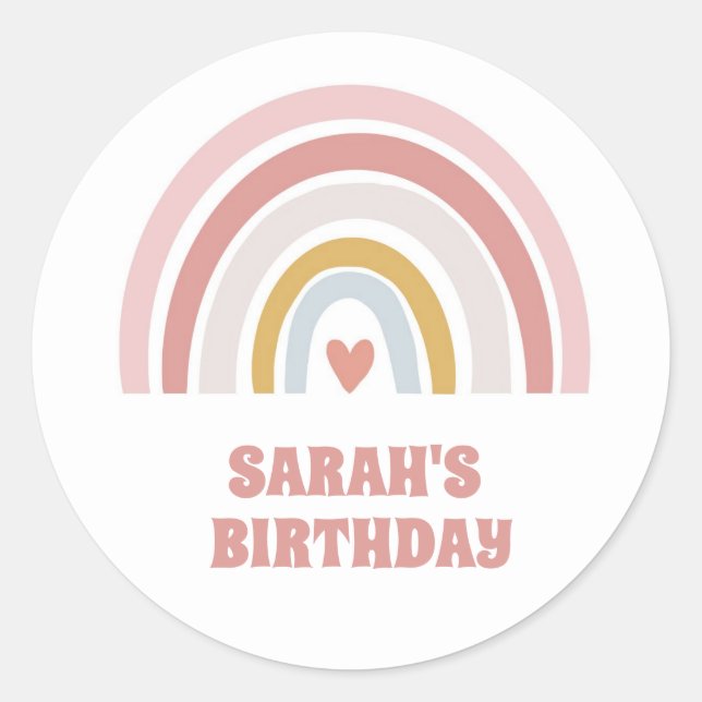 PEGATINA DE LLUVIA PASTEL PERSONALIZADO DE LÁMINA (Anverso)