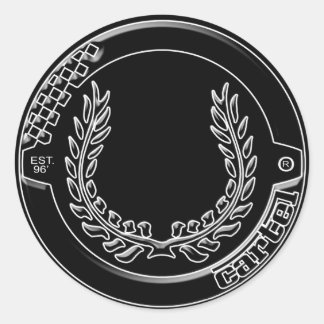 Pegatina de logotipo de cartón cromado