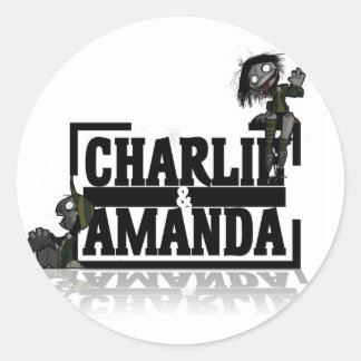 Pegatina de logotipos Charlie & Amanda Lrg