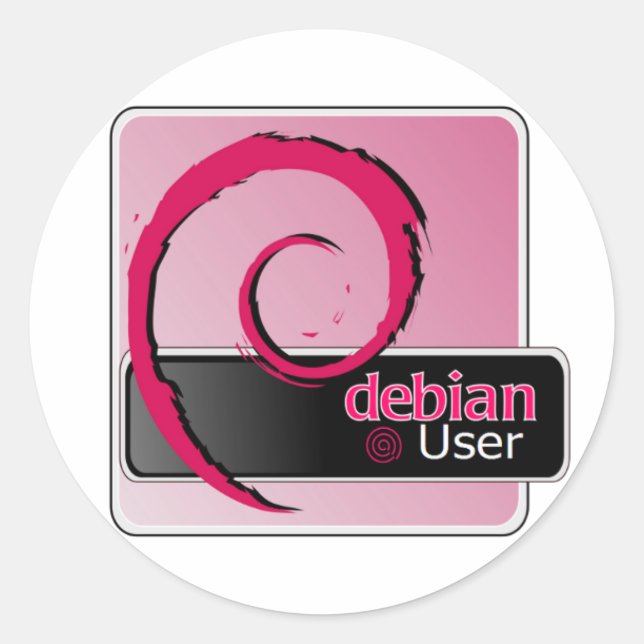 Pegatina de logotipos de usuarios de Debian (Anverso)