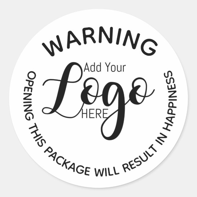Pegatina de logotipos que advierte de la felicidad (Anverso)