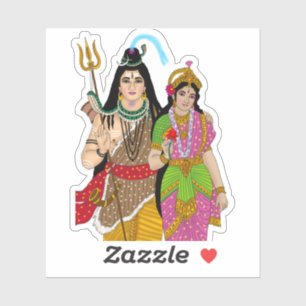 Pegatina de Lord Shiv Parvati