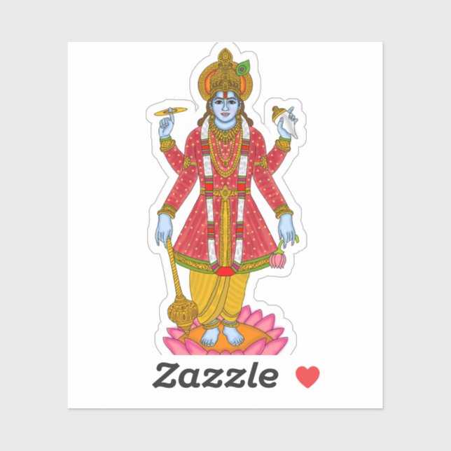 Pegatina de Lord Vishnu (Hoja)