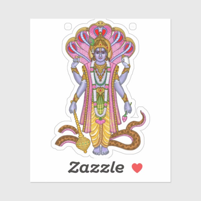 Pegatina de Lord Vishnu (Hoja)