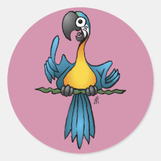 Pegatina de loro hablando
