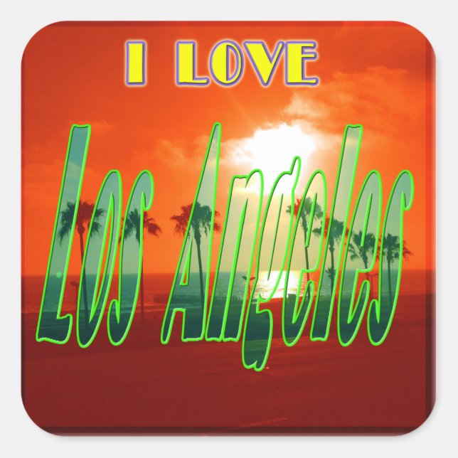 pegatina de "Los Angeles Lovely" (Anverso)