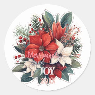 Pegatina de los deseos florales de vacaciones