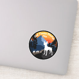 Pegatina de los encuentros de Rat terrier - oficia