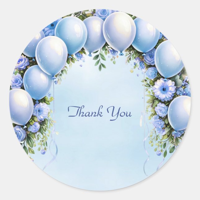 Pegatina de los globos azules (Anverso)