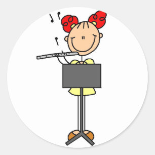 Pegatina de los pegatinas del jugador de flauta