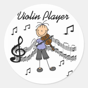 Pegatina de los pegatinas del jugador del violín