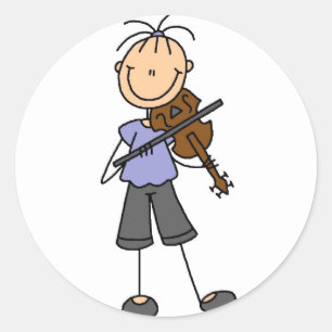Pegatina de los pegatinas del jugador del violín